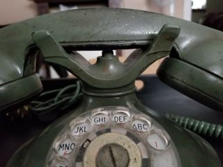 Rare Vintage Green Stromberg - Carlson W/ Northem Handset Rotary Telephone