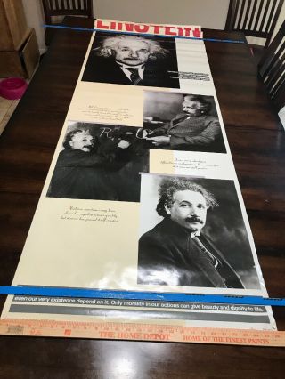 Albert Einstein 1988 Rare Vintage Poster 73x26