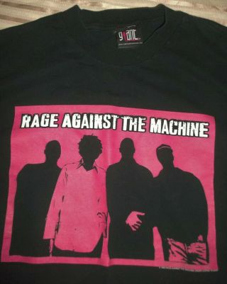 Rare Rage Against The Machine 1999 Vintage Black T Shirt L Giant Vtg
