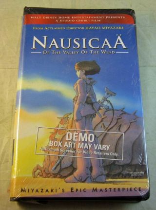 Walt Disney " Nausicaa Valley Of Wind " Vhs Rare Demo Promo Studio Ghilbi