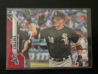 2020 Topps Uk Edition Zack Collins Rc 2/5 Rare Red Parallel Chicago White Sox