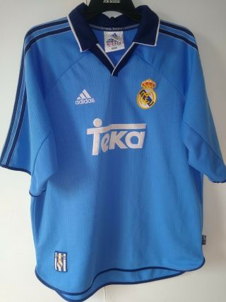 Rare Vintage 3rd Jersey 1999 - 2000 Adidas Real Madrid Teka Size Large