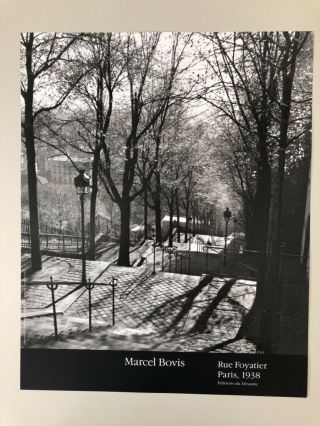 Marcel Bovis,  Rue Foyatier,  1938,  Rare Authentic 1989 Art Photo Print