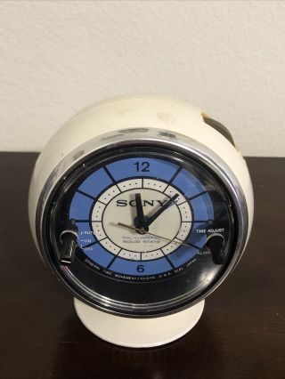 Vintage Sony Tr - C290 Am Alarm Clock Radio Retro Future Sphere Rare