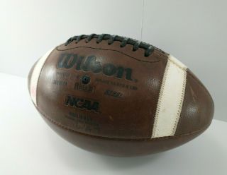 Wilson Wtf1003 Gst Official Ncaa Collegiate Full - Size Leather Game Football Rare