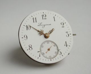 Extremely Rare Longines Cal.  11.  84 Vintage 1906 Swiss Watch Movement Dial Stem