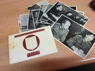 Rare Pochette 10 Carte Photo Capitulation Allemande 7 Mai 1945 Reims Ww2 Cpa