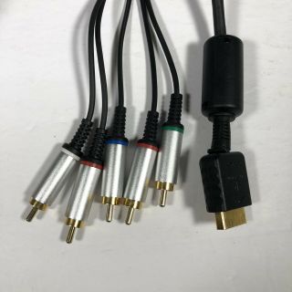 Official Sony Playstation 2 Ps2 / Ps3 Component Video Cable Oem Gold Tip Rare