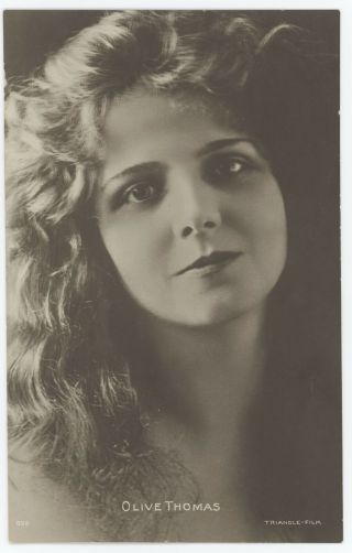 Tragic Silent Movie Actress Olive Thomas Rare Swedish Postcard