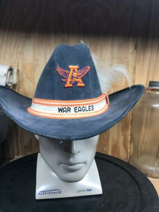 Vintage Auburn Tigers Cowboy Hat.  Rare 70’s 80s Sec War Eagle Equestrian