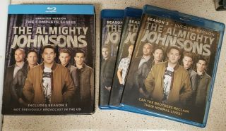 The Almighty Johnsons Complete Unedited Series Blu - Ray,  9 - Disc Set.  Rare Oop