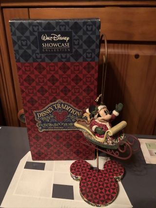 Jim Shore Disney Santa Mickey With Stand Ornament 4008074 Christmas Rare