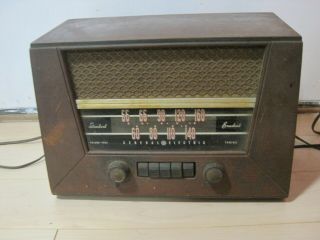 Rare Vintage Ge General Electric Model 321 Woodcase Tabletop Tube Radio
