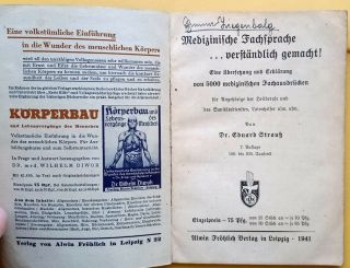 WW2 German WEHRMACHT medical book 1941 VERY RARE WAR RELIC 2