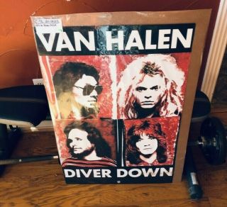 Rare 1982 Van Halen Diver Down Promo Poster (24.  5 X 35) Not In Stores.