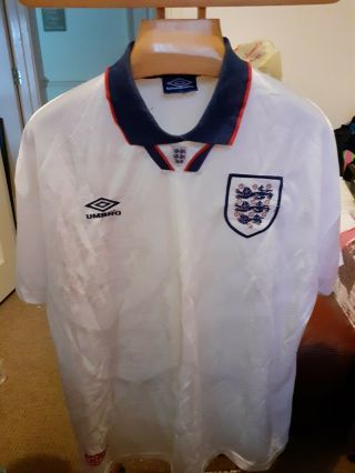 Rare Old England 1993 Football Shirt Size Adults Xtr Large