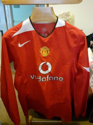 Rare Old Manchester United 2004 Football Shirt Size Adults Medium Rooney 8