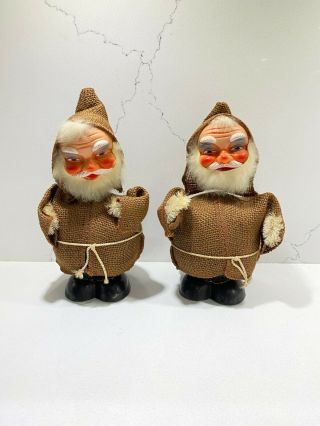 Set Of 2 Vintage West Germany Candy Containers Santa Bobble Head Nodder Rare