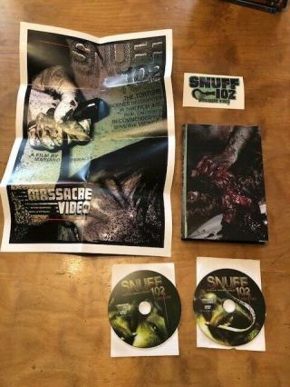 Snuff 102 Dvd Massacre Video Hardbox 102 Made Poster Oop Ultra Rare 2 Disc