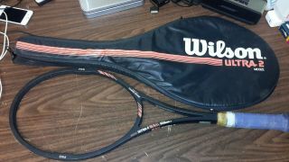Rare Wilson Ultra 2 Midsize Pws Tennis Racket 4 1/2,  Custom Case : Unstringed