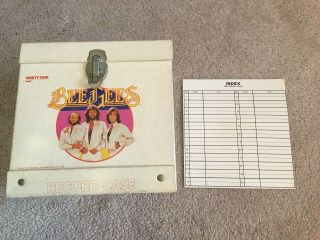 Rare Vintage Bee Gees 45 Rpm Record Carrying Case 1970s With Index Card
