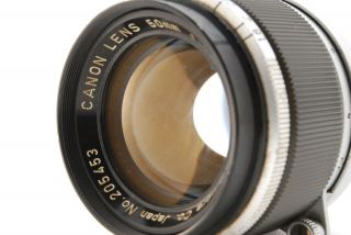 ◉rare Exc◉ Canon 50mm F1.  8 L39 Leica Mount Olive Color Body Lens From Japan
