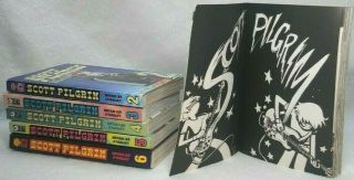 First Edition Scott Pilgrim COMPLETE Series by Bryan Lee O ' Malley Vol 1 - 6 RARE 2