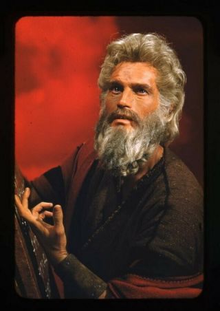 Charlton Heston The Ten Commandments Vivid Color Rare 35mm Transparency