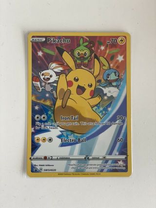 Pikachu Swsh020 Black Star Promo - Rare Pokemon Psa Full Art