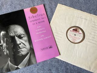 Rare Asd 260 Sibelius Symphony 1 Sargent First Uk Hmv G/c Lp Nm/ex,