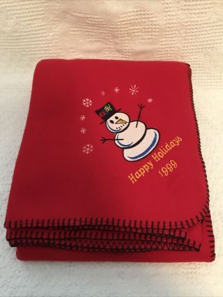 1999 Ebay Happy Holidays Fleece Blanket Ebayana Rare