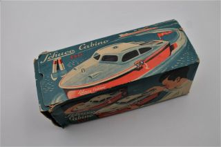 Rare 1950s Schuco Cabino Cabin Cruiser Toy B/o Boat W/ Box No.  5511