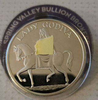 Rare Vintage Lady Godiva 1 Oz 999 Fine Silver Coin