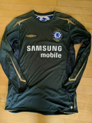 Rare Umbro Chelsea Centenary 2005 - 06 Black Gold Home Goalkeeper Shirt Size M
