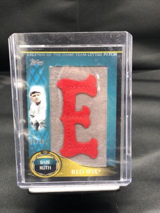 2009 Topps Legends Of The Game Babe Ruth Letter Patch “e” 15/50 Red Sox - Rare