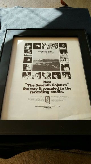 The Moody Blues Seventh Sojourn Rare Promo Poster Ad Framed