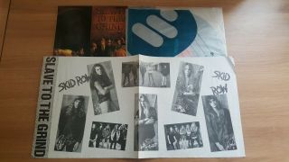Skid Row - Slave To The Grind 11 Tracks 1991 Korea Lp 4 Pages Insert Rare