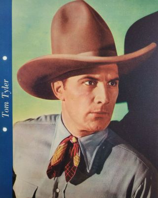 Tom Tyler Tv Cowboy 1936 Rare Vtg Dixie Cup Ice Cream Photo Premium Ex