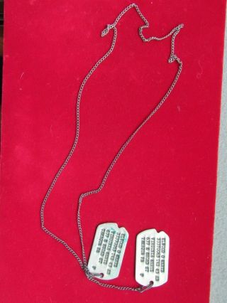 Rare Ww2 Us Army Soldiers 1942 - 43 Airborne Unit Dog Tags On A Chain