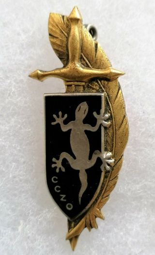Rare French Command Company West Zone Badge Indochina (dom) 1951 Commandos