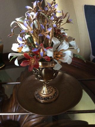 Vintage Imperial Russian Bouquet By Igor Carl Faberge 1979 Enamel Flowers Rare