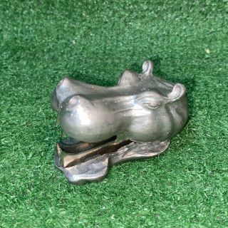 Vintage Jac Zagoory Designs Metal Hippo Hippopotamus Staple Remover Rare