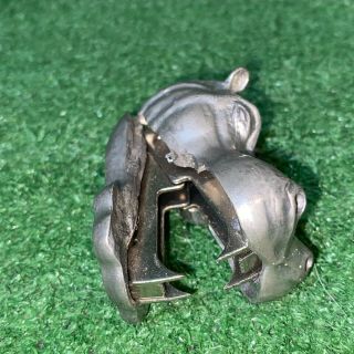 vintage Jac Zagoory Designs Metal Hippo Hippopotamus Staple Remover RARE 2