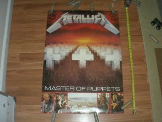 Vintage 1986 Metallica Master Of Puppets Poster,  Rare