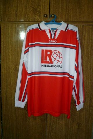 Rare Lr Rot Weiss Ahlen Jako Vintage Football Shirt Home 2000/2001/2002 Size M/l