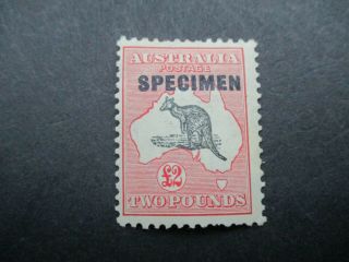 Kangaroo Stamps: Specimen C Of A Watermark - Rare Must Have (c85)