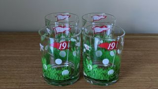 Georges Briard “the 19th” Signed Golf Holiday Double Old Fashion Glasses [rare]