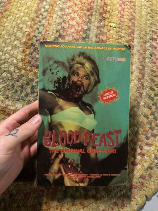 Blood Feast Comet Video Horror Sov Slasher Oop Rare Slip Big Box Htf Vhs