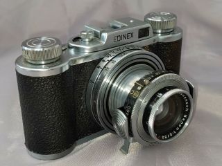 Wirgin Edinex 35mm Camera With Rare Schneider - Xenon 50mm F2.  0 Lens