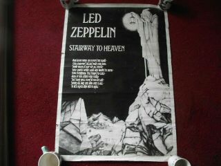 Led Zeppelin Stairway To Heaven Rare Vintage Poster 64cm X 90cm